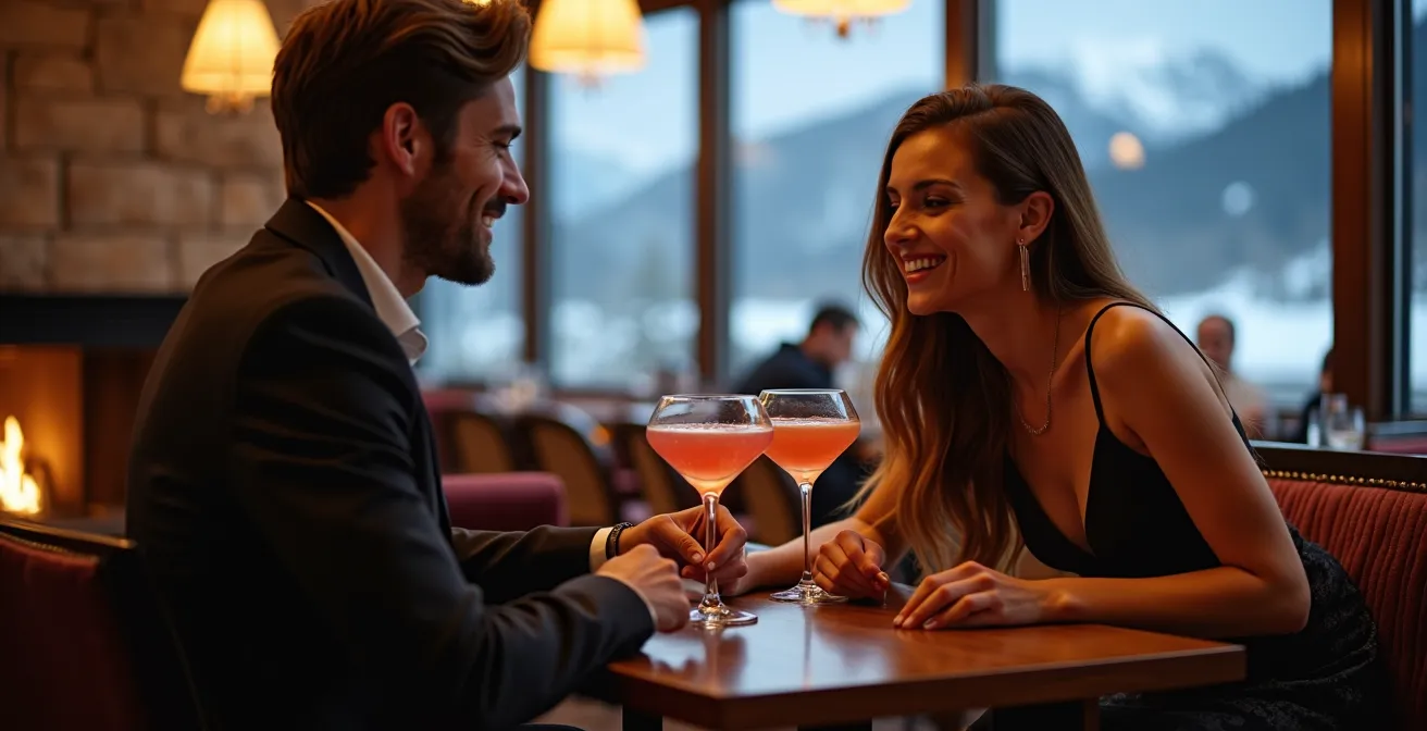 Espace lounge réservé aux adultes avec vue panoramique sur les montagnes