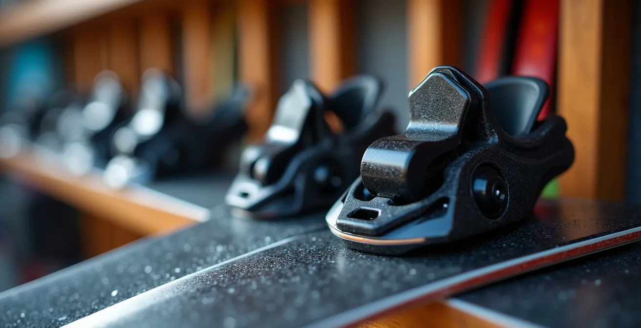 Espace de rangement de skis moderne avec équipements premium et système de séchage